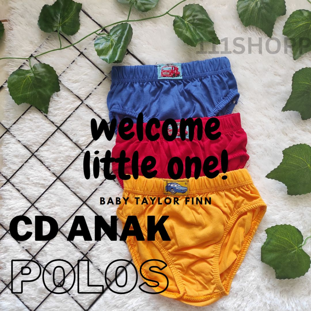 Celana Dalam CD Anak Laki-laki Polos Warna