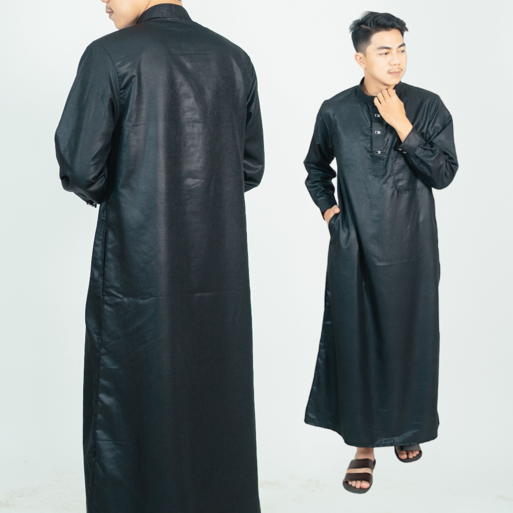 Gamis jubah manset pria dewasa premium busana muslim/jubah AL-HARAMAIN