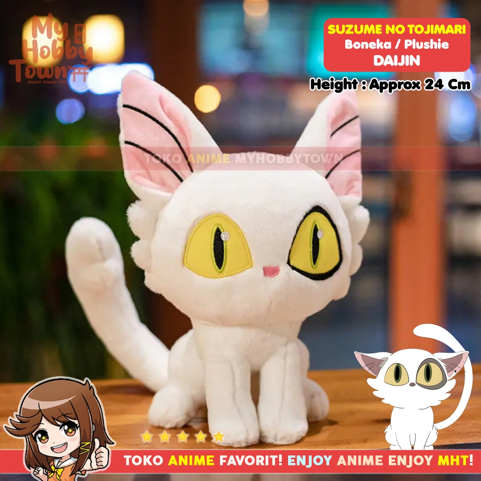 Boneka Anime Game Karakter Suzume no Tojimari Daijin Plushie Doll