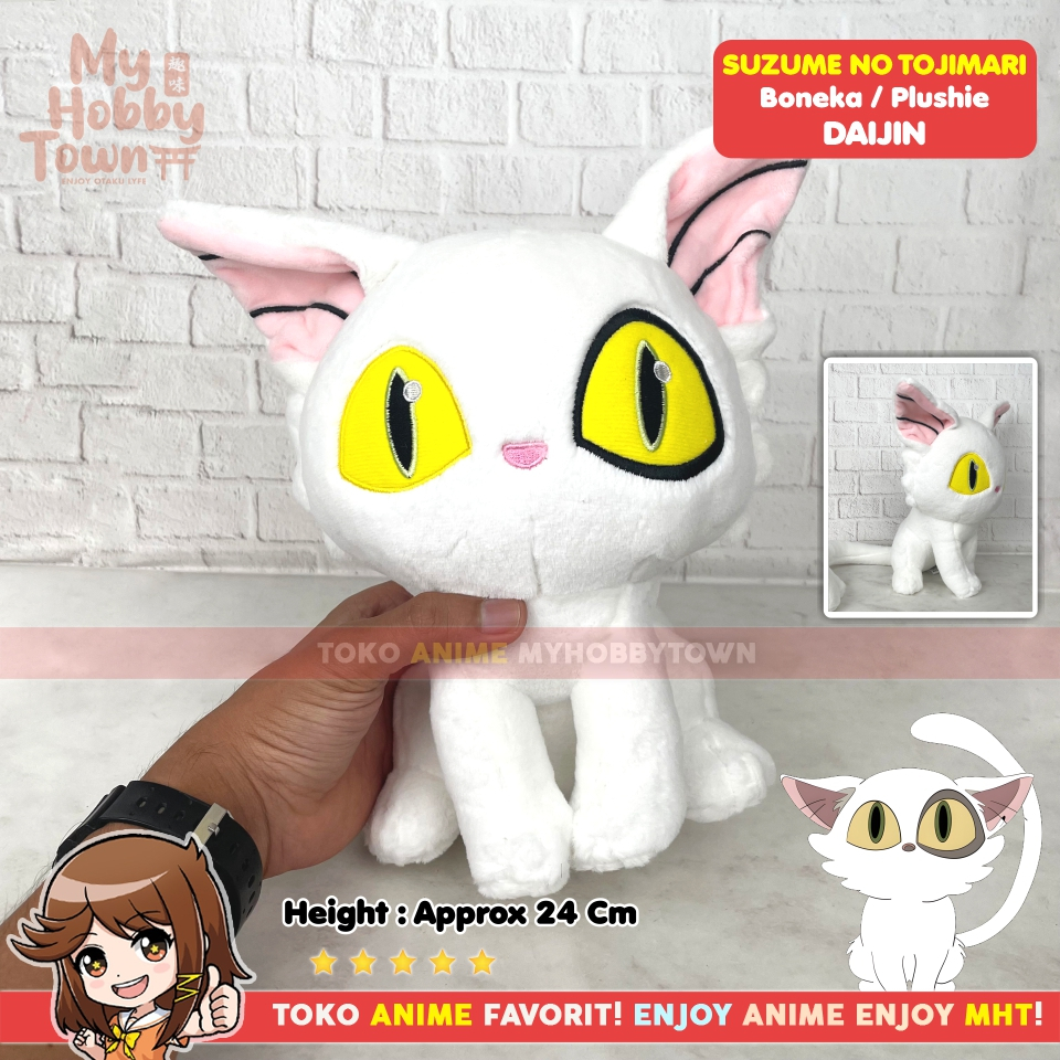 Boneka Anime Game Karakter Suzume no Tojimari Daijin Plushie Doll