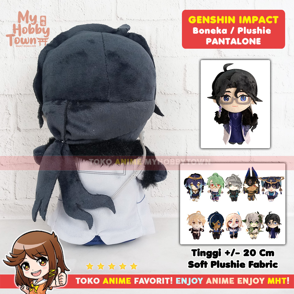 Boneka Anime Game Karakter Genshin Impact Pantalone Snezhnaya Fatui Plushie Doll