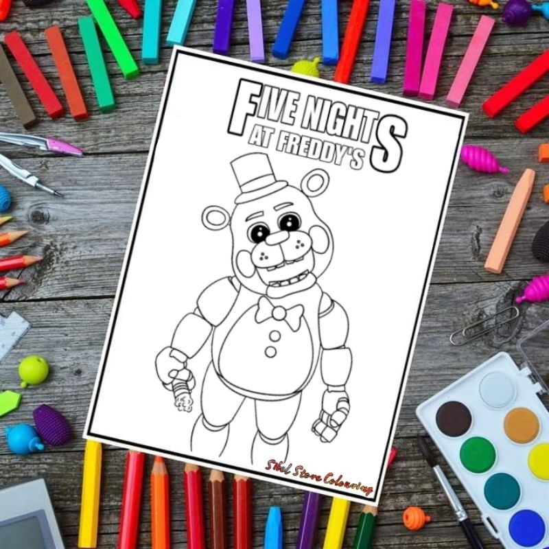 

Kertas Mewarnai Anak Tema Five Nights at Freddy's / Kertas Gambar (10 Lembar Gambar)