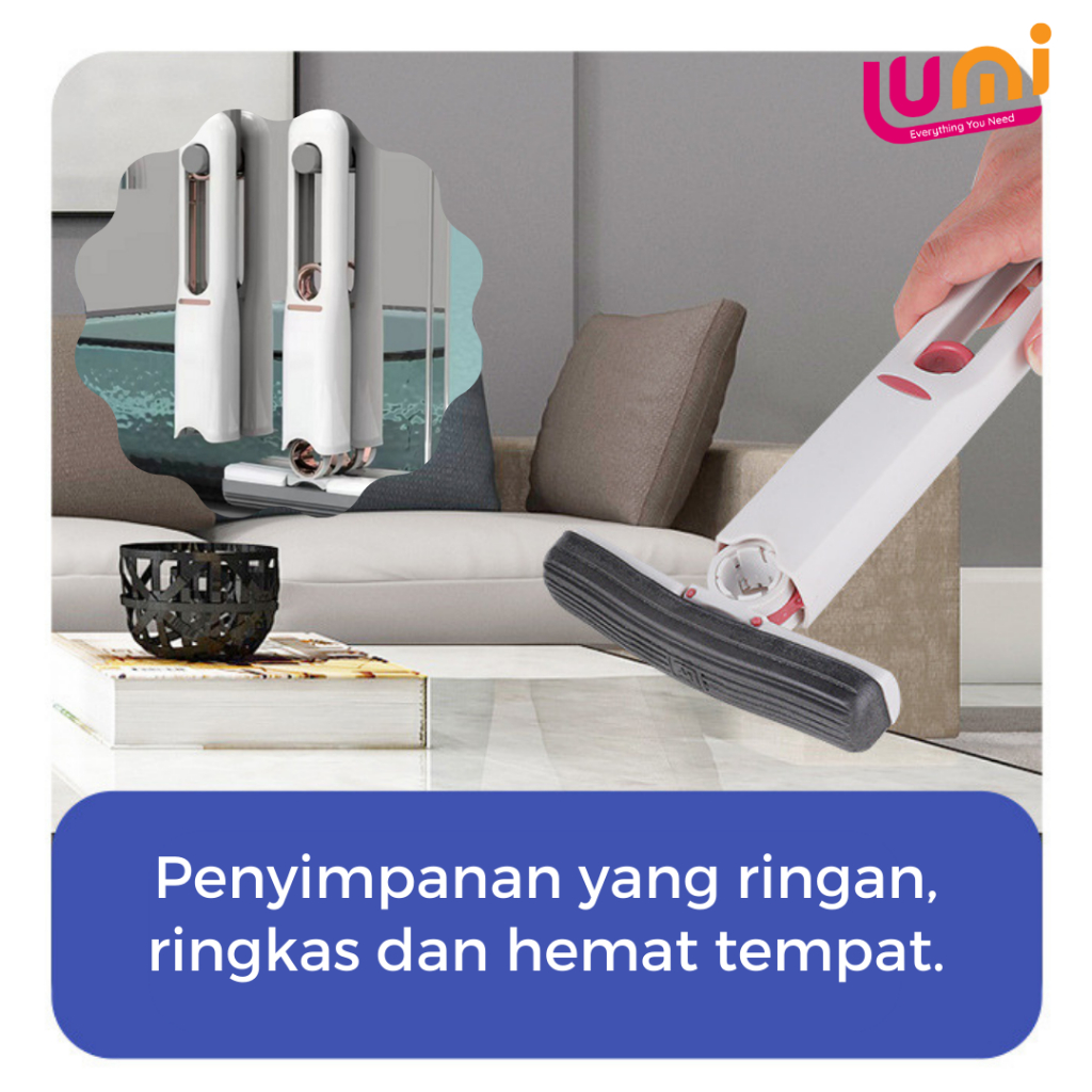 Alat Pel Pembersih Ruangan Home Car Portable Mini Mop Multifungsi / Mini Hands-free Squeeze Mop Desktop Mop Pel Mobil Multifungsi Cleaning