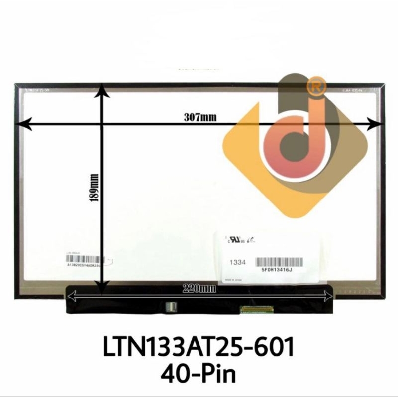 LCD LED Layar laptop Toshiba DynaBook R732 R734 R632 LTN133AT25-601 501 F01 slim 13inc