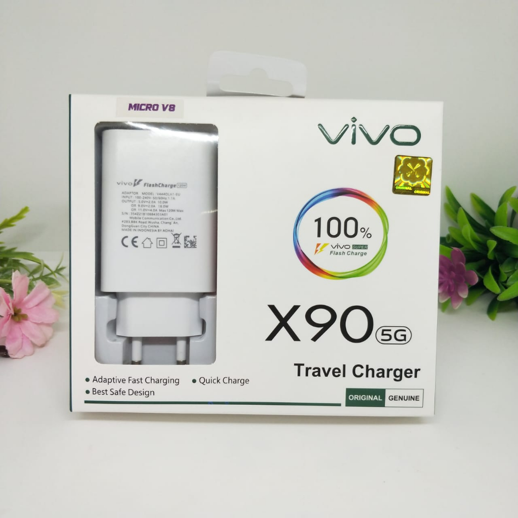 (B109) CHARGER VIVO X90 5G 120W Fast charging ORIGINAL 100% universal for android smartphone PROMO SEN