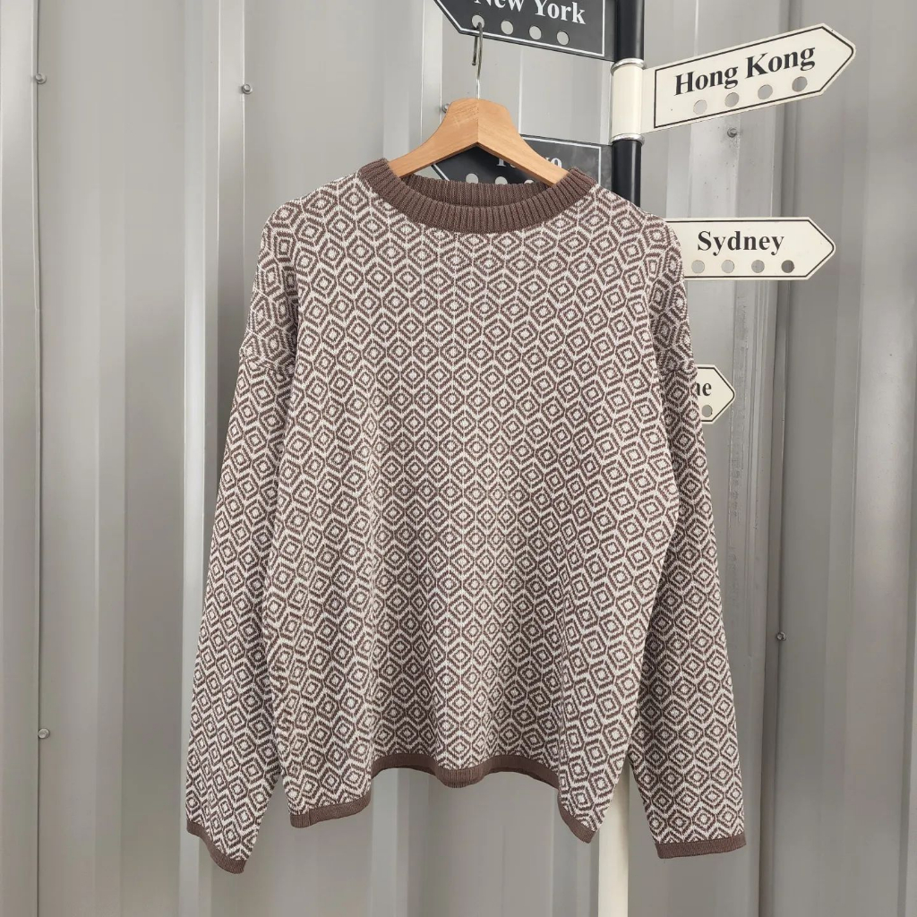 [CYC | COD] REALPICT Outwear Almond Sweet Sweater | Rajut Tebal Outer Wanita Trendy Murah