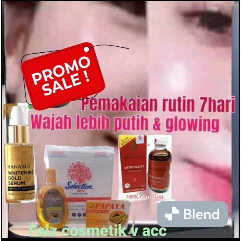 (PAKET GLOWING TONER CLARIDERM ASLI 100% PHILIPIN)Toner RDL,Toner Clariderm,Serum Hanasuy,&amp; Sabun Pepaya RDL asli 100%.