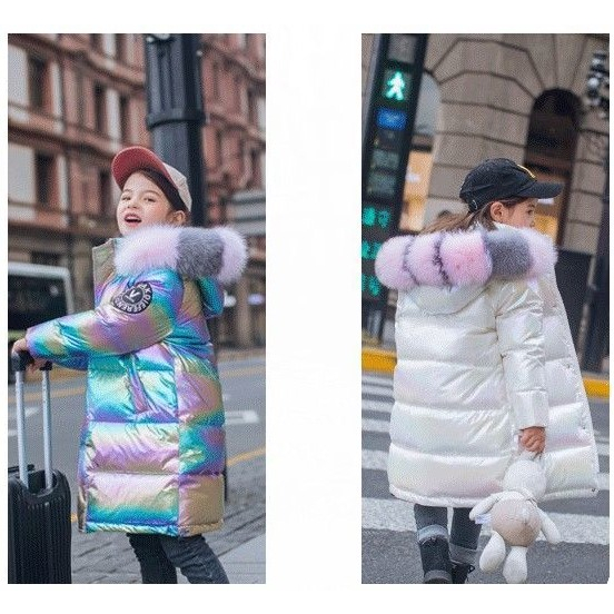 IMPORT KIDS PRINCESS RAINBOW WINTER COAT PADDED WATERPROOF JAKET ANAK  MUSIM DINGIN