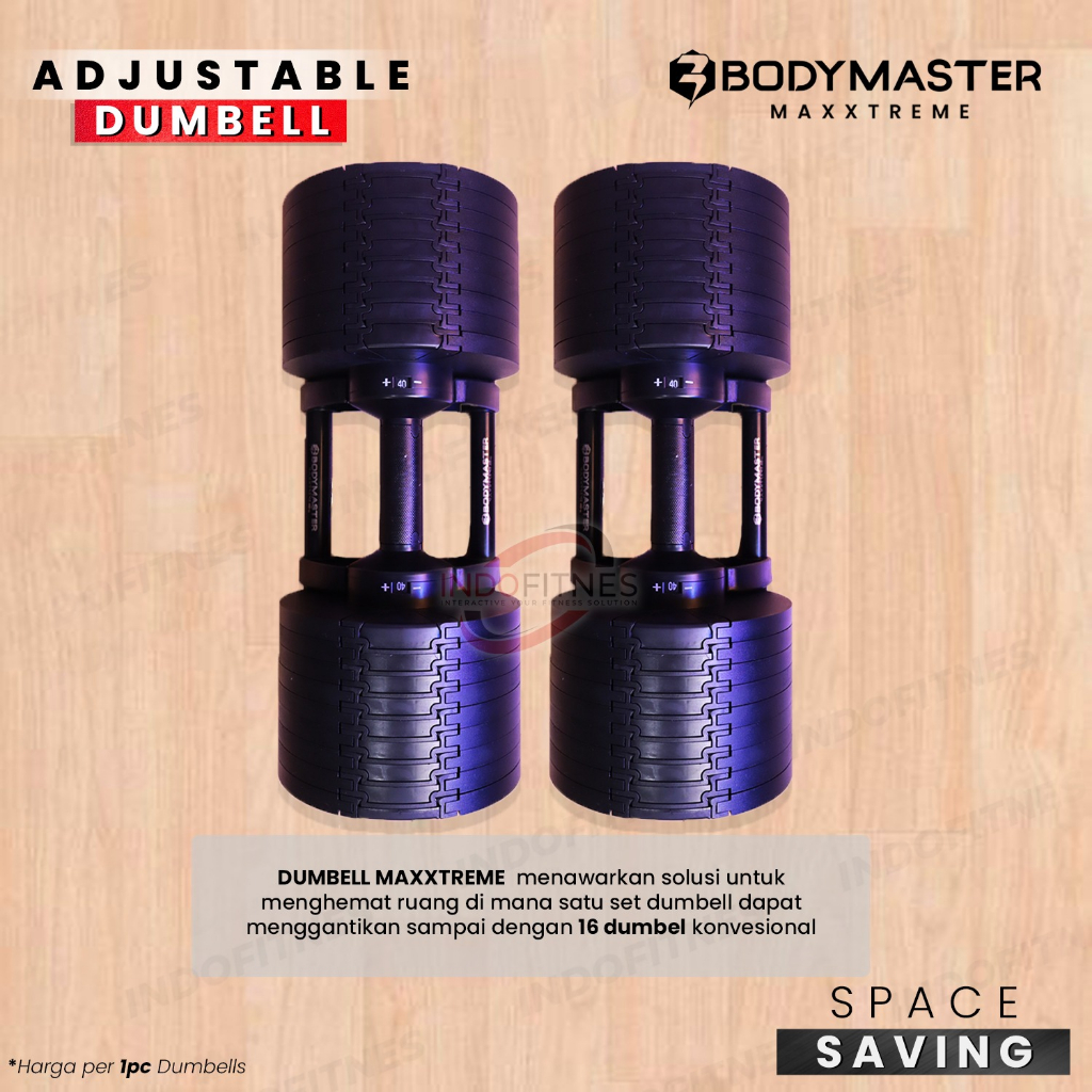 MAXXTREME 40KG BM-A040 Premium Bodymaster Adjustable Dumbell - Barbel Dumbel Gym Import Fitness