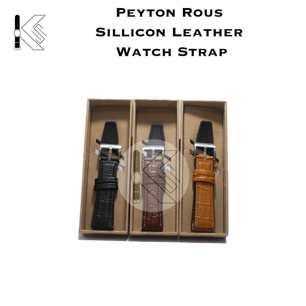 Tali Jam Tangan Kulit Silicon Peyton Rous  20mm 22mm