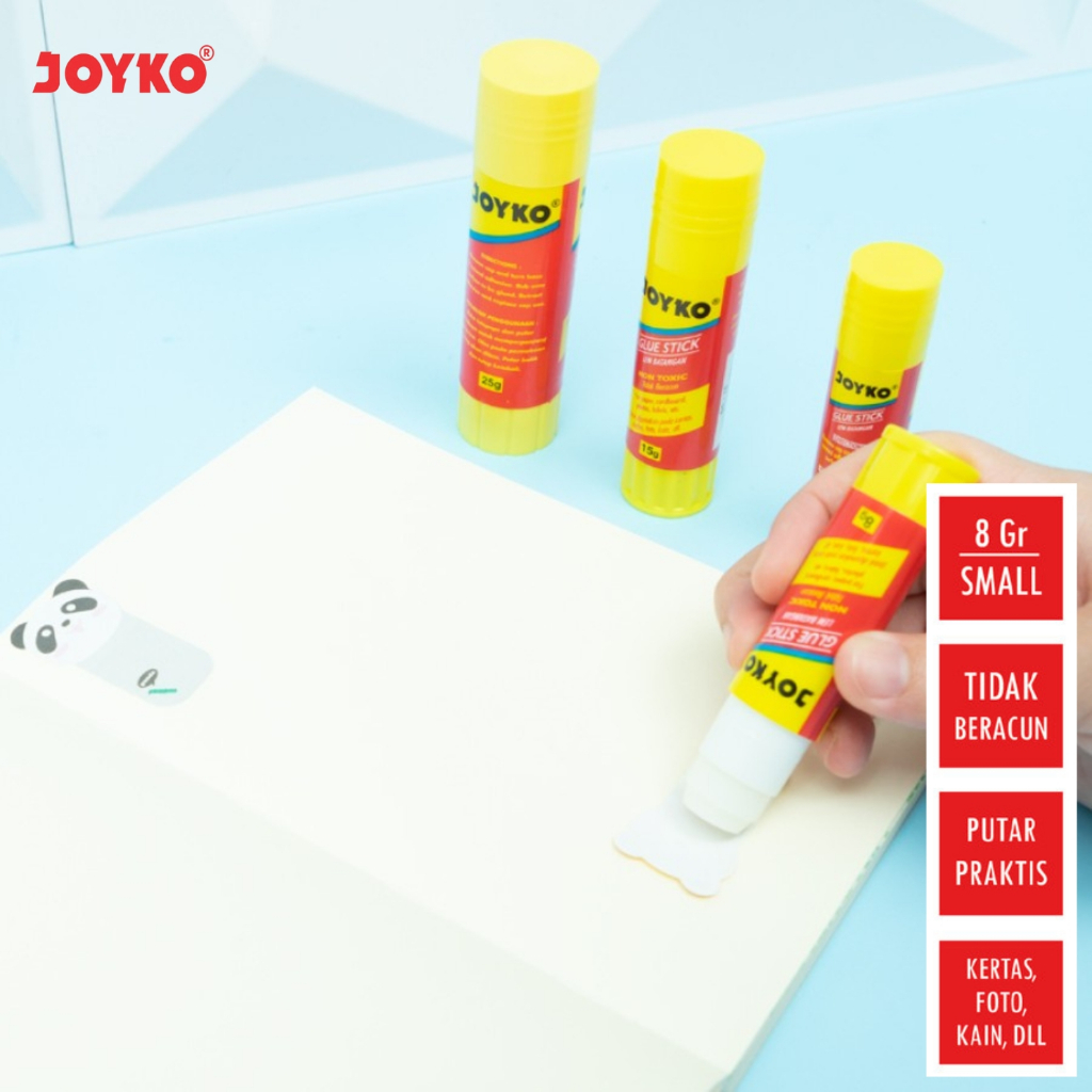 Lem Stick Joyko Glue Stick GS09 8Gram Per 1 Kotak isi 12 Pcs