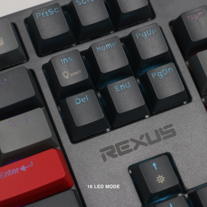 Rexus Keyboard Gaming Heroic KX5 - Black Grey, Blue