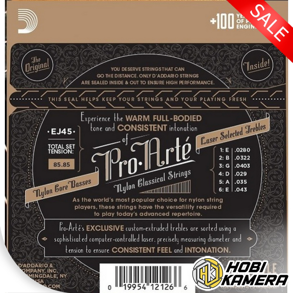 Senar Gitar Klasik Nylon / Classical Guitar - D'Addario Pro Arte EJ45