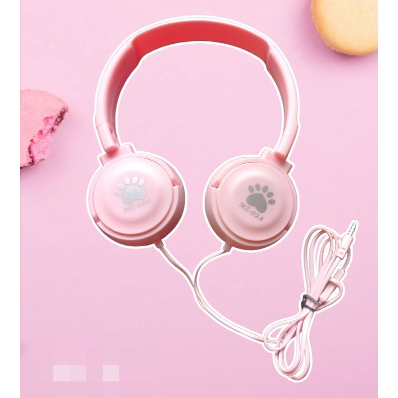 Headphone Macaron Cartoon MZ-028 / Headset kabel Extra Bass