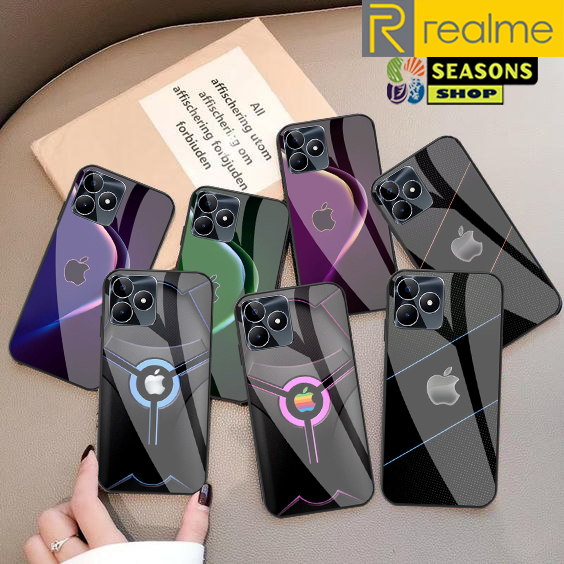 Softcase Realme Terbaru - Softcase kaca Realme - Softcase Glass Glitter Realme - Softcase Realme - C