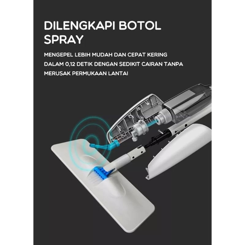 BONBOX BCT809 Alat Pel Lantai Plus Pembersih Kaca Ultra MOP Cleanse