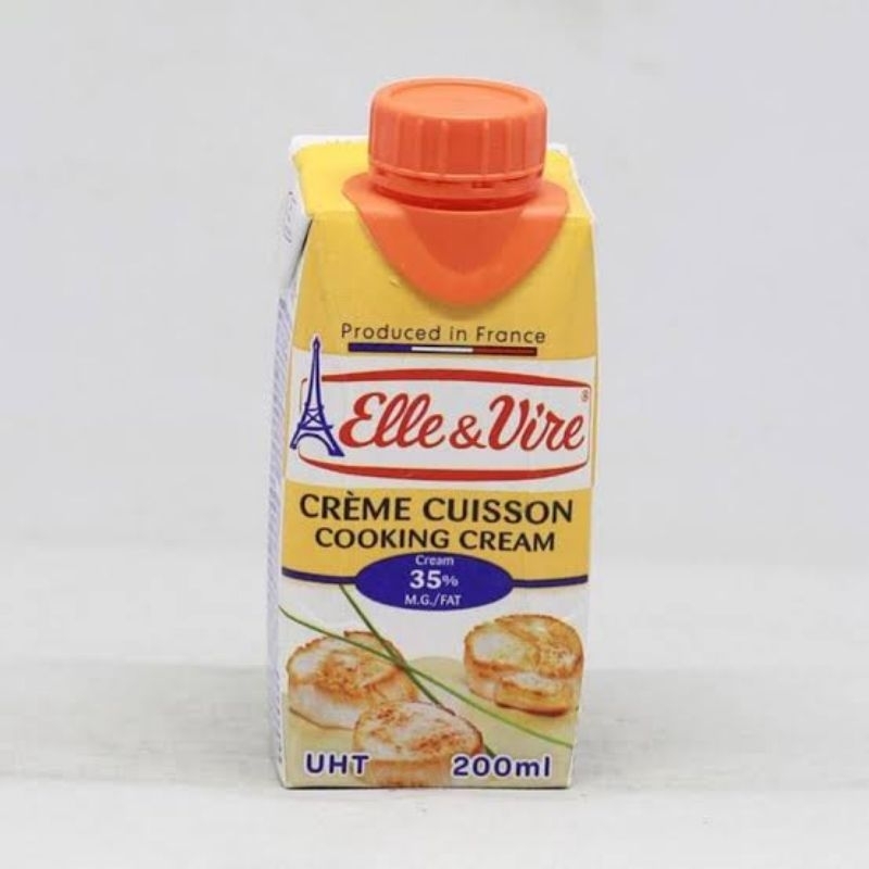 

elle cooking cream 200 ml dus asli / elle cooking cream repack 195 ml / elle uht cooking heavy cream krim masak