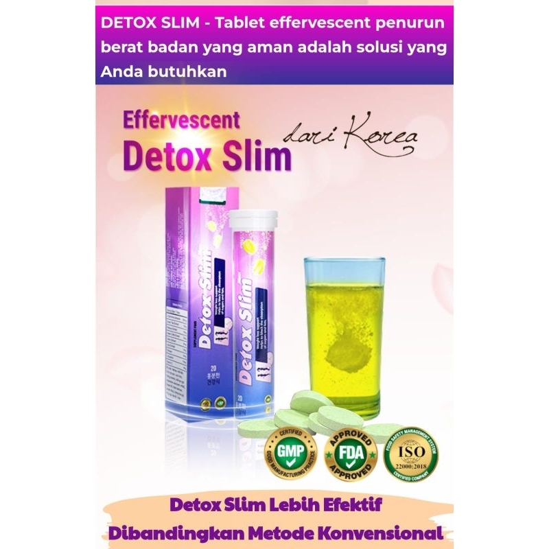 DETOX SLIM KOREA, TABLET EFFERVESCENT DETOX SLIM PENURUN BERAT BADAN