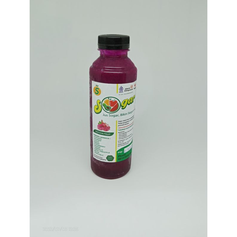 

Sogar juice buahNaga(Daragon Fruit)Asli 300 ml