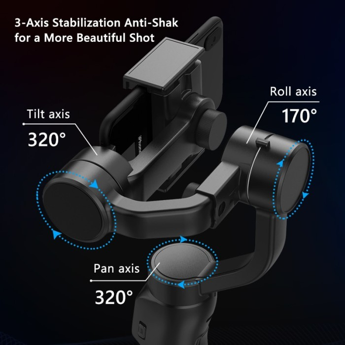 Gimbal F8 Smartphone Stabilizer 3 Axis Gimbal Stabilizer + Tripod