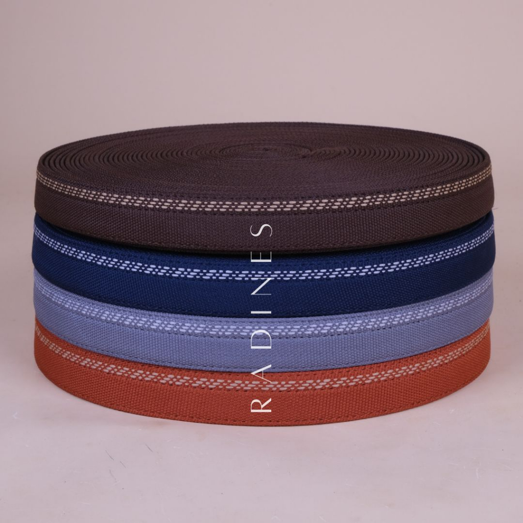 Webbing Bisban Pita 3cm POLYESTER / KATUN PREMIUM Sandal Motif Stang
