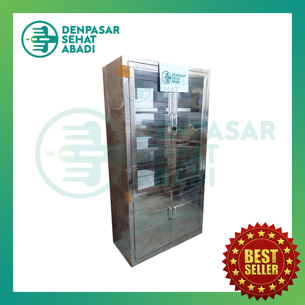 LEMARI OBAT 2 PINTU STAINLESS STEEL Dua Pintu