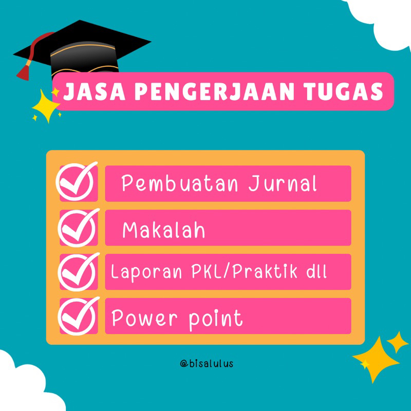 Jasa pembuatan jurnal/makalah/PPT/Laporan