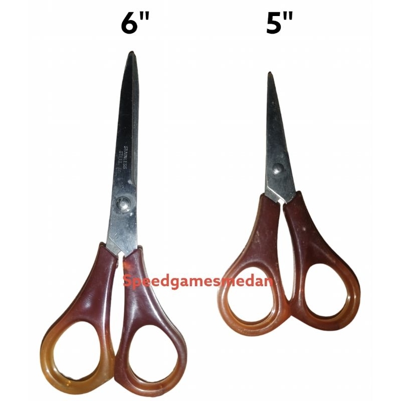 

Gunting kertas gagang coklat 6" tajam