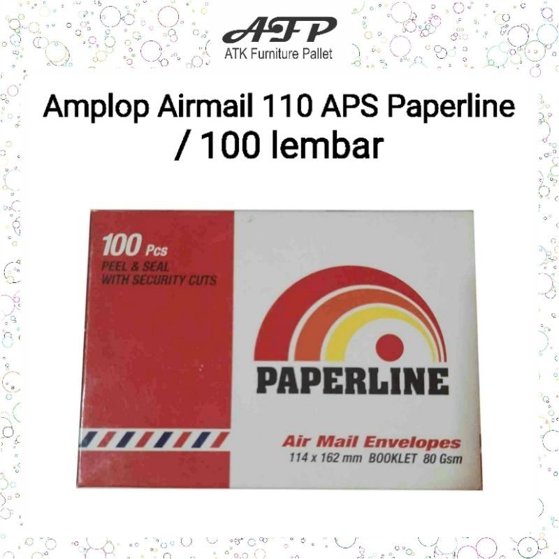 

Amplop Airmail 110 APS Paperline Putih Sedang