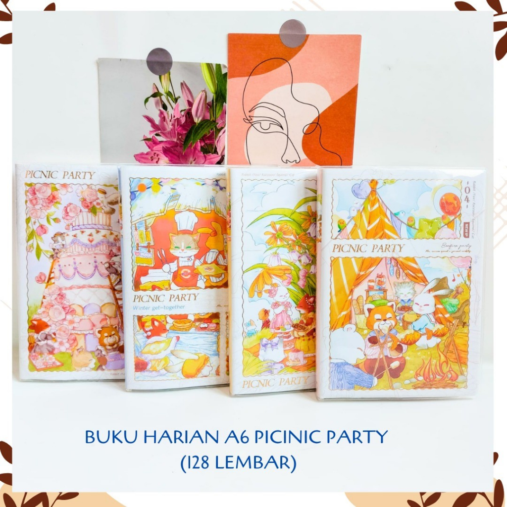 

BUKU HARIAN A6 PICINIC PARTY ( KERTAS FULLCOLOR ) (128 LEMBAR) DIARY NOTEBOOK CATATAN LUCU IMUT COD