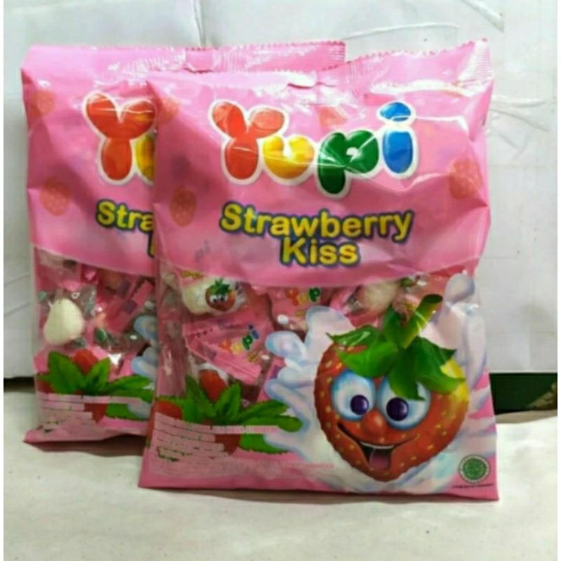 

permen yupi strwberry kiss