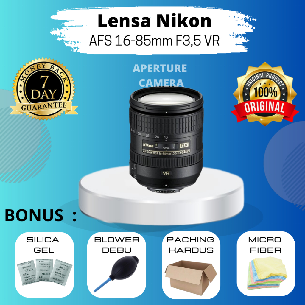 LENSA NIKON AFS 16-85MM F3.5 VR DX MULUS FULLSET BOX MURAH