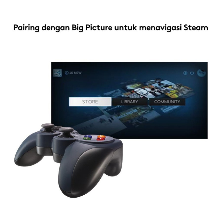 Logitech F310 Gamepad Joystick Wired untuk PC dan Android TV