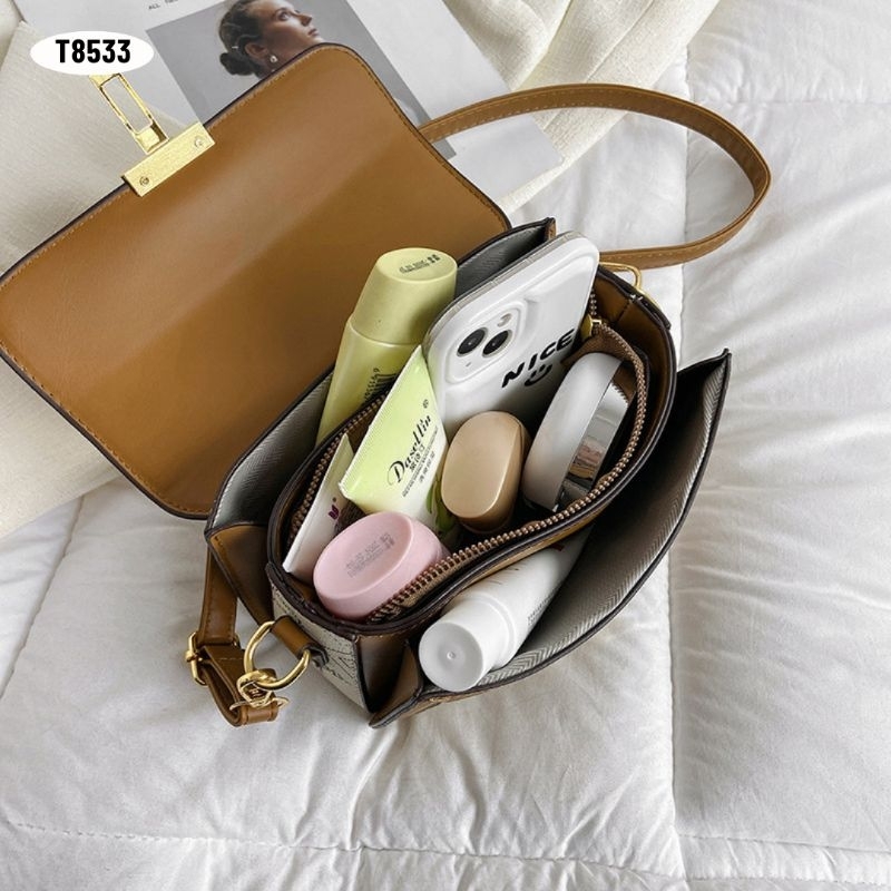 [IMPORT] T8533 - TAS SELEMPANG WANITA FASHION IMPORT - 76BAGSTORE