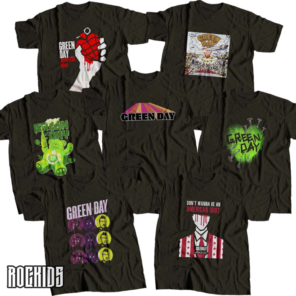 ROCKIDS - GREEN DAY - TSHIRT - TEES - KIDSWEAR - KAOS BAND - KAOS BAND GREEN DAY - KAOS GREEN DAY - 