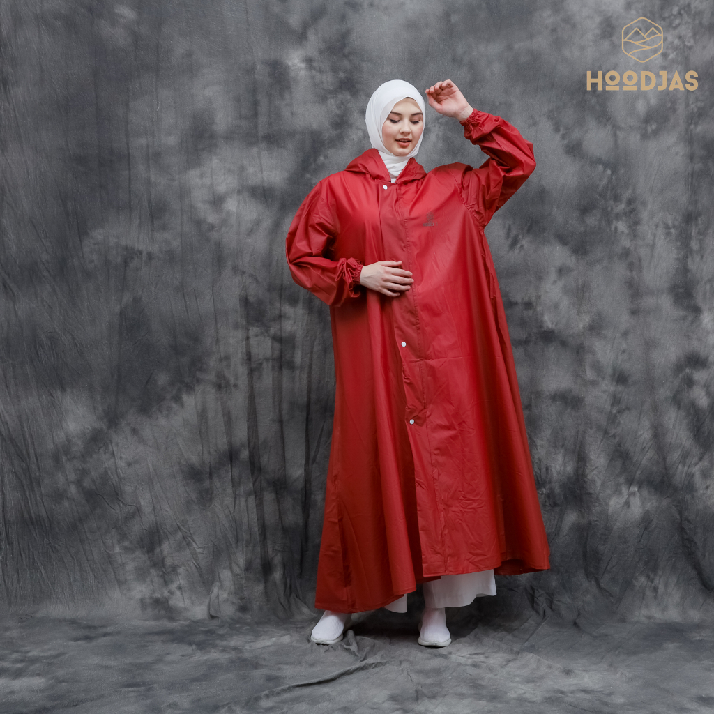 HOODJAS Jas Hujan Model Gamis Simple Muslimah Waterproof