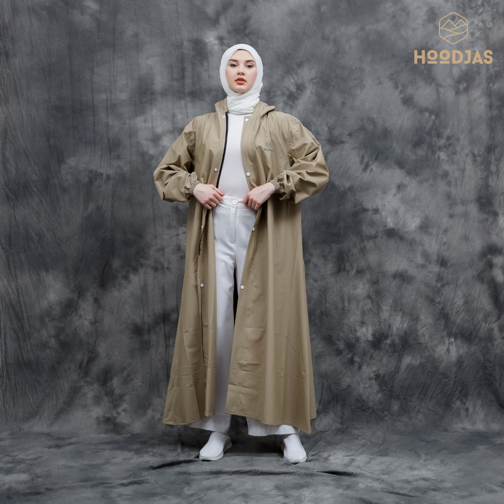 HOODJAS Jas Hujan Wanita Muslimah Model Gamis Kamila Bahan PVC 0,25