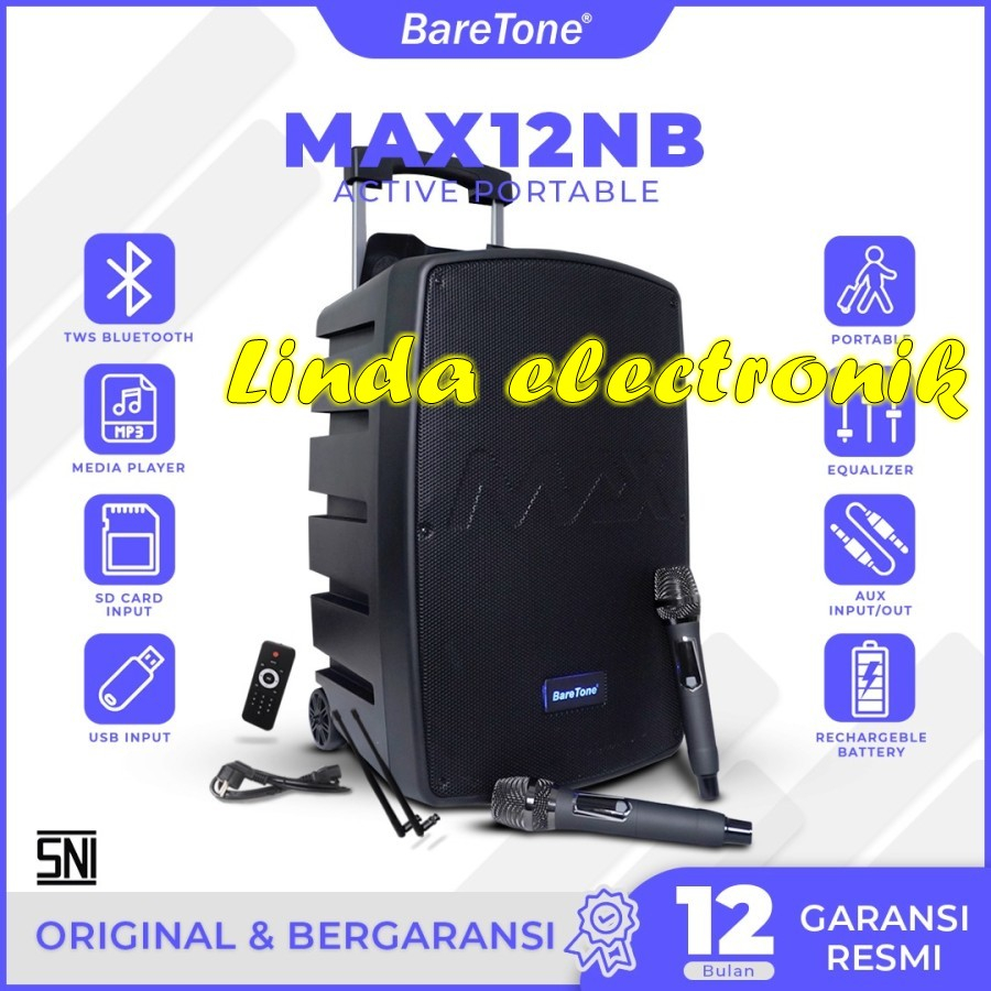 new fitur speaker portable baretone max 12 nb max 12nb max12nb 12 inch