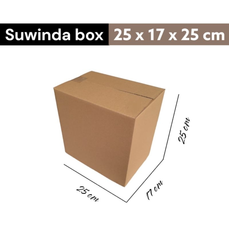 

Kardus karton uk. 25x17x25 cm Kotak Box ST single wall untuk packing Souvenir -dll