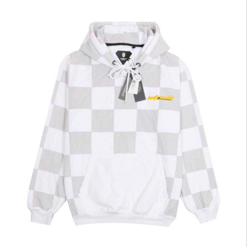 BASTERCOLD CHECKER PUTIH ORIGINAL HOODIE JAKET SWEATER FULLTAG &amp; LABEL