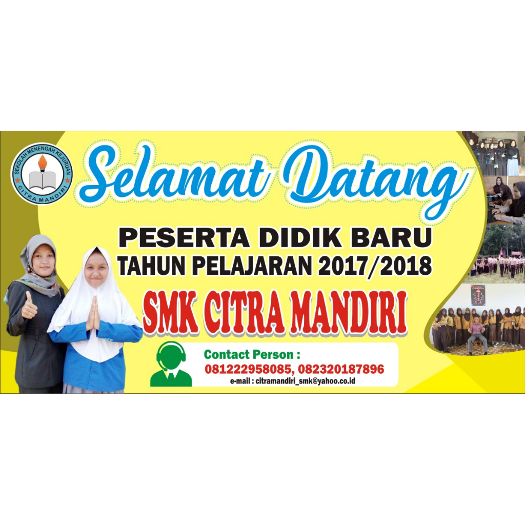 

Spanduk Selamat Datang Siswa Baru | Spanduk Selamat Datang Peserta Didik Baru TK/SD/SMP/SMK