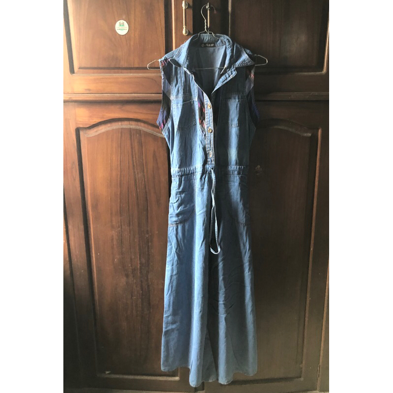 Preloved Overal Dress Jeans