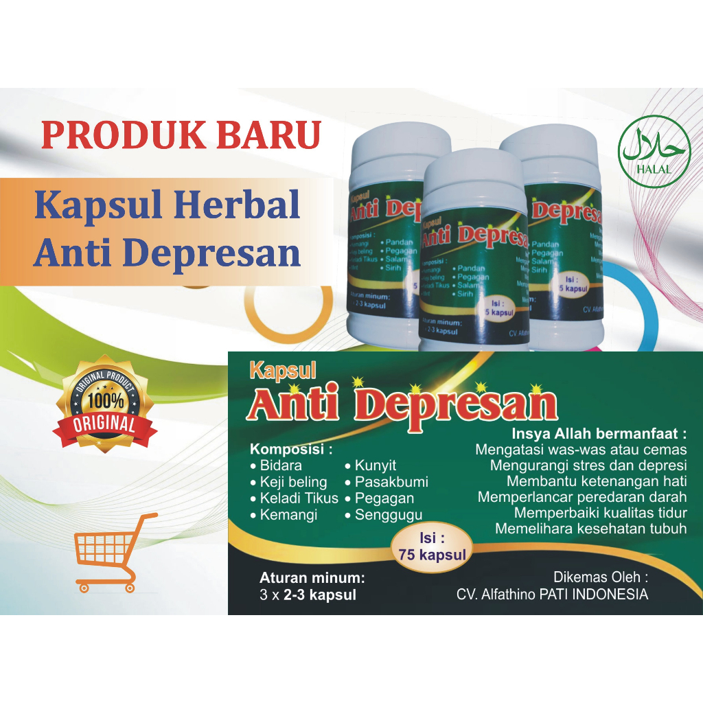 OBAT ANTI DEPRESI DAN STRESS │OBAT PENENANG WAS-WAS & CEMAS │OBAT DEPRESI PENENANG AMPUH