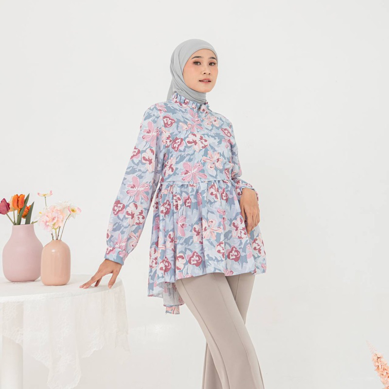 Fiori Blouse Multiway Knot / Baju Atasan Crinkle Wanita