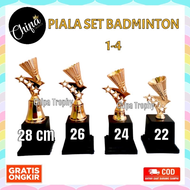 PIALA SET BADMINTON 1-4