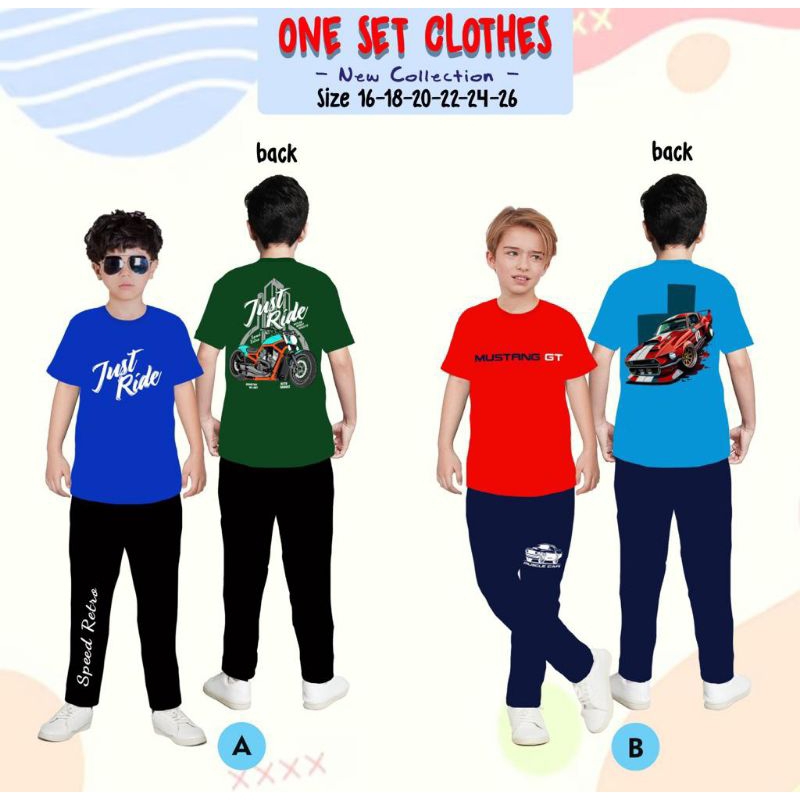 [GROSIR 3pcs] London Kids Celpan || Baju Anak Setelan Celana Panjang Setelan Kaos