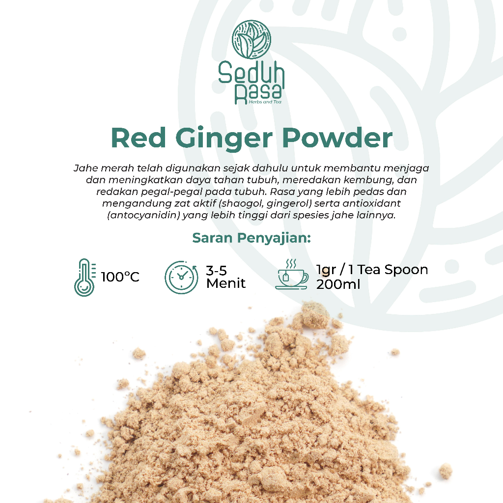 SEDUH Red Ginger Powder / Bubuk Serbuk Jahe Merah - 50gr