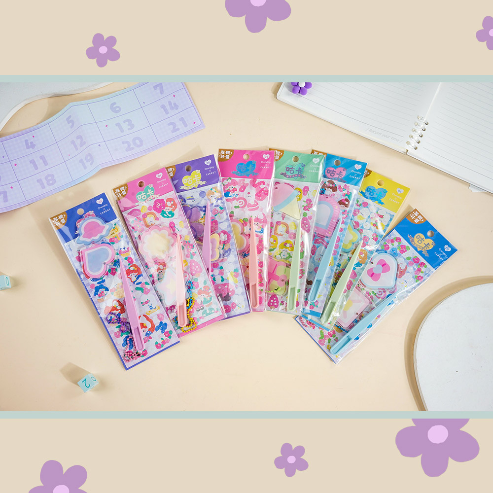 

Panmomo Sakura Letter Guka Stickers DIY Keychain Making Kit - Gantungan Kunci
