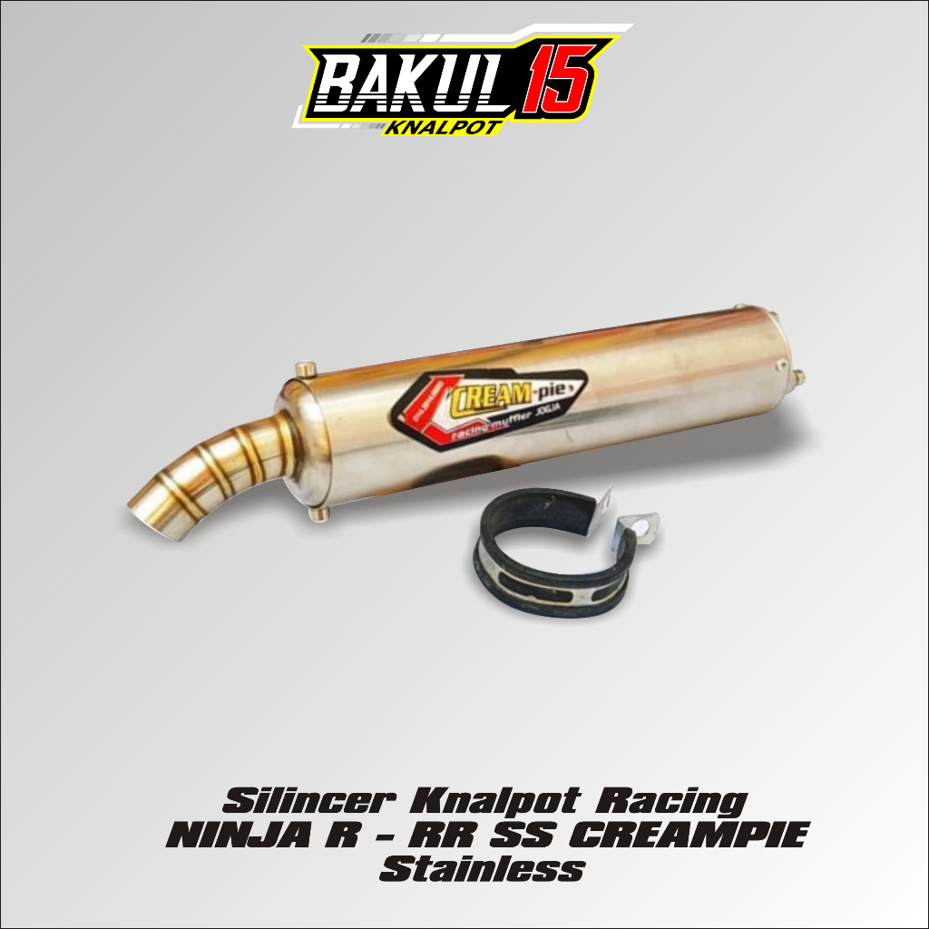 Silincer Knalpot Racing NINJA R - RR - SS CREAMPIE Stainless murahhh