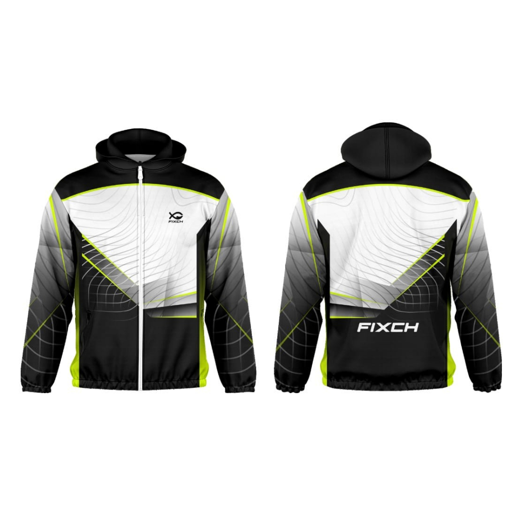 Jacket olahraga fixch fullprinting terbaru anti air / waterproof double puring bahan prisma AB46 SPORT